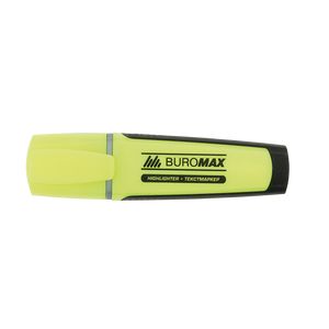 Текст-маркер флуоресцентний з гумовими вставками, жовтий