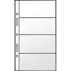 Archivador para 8 tarjetas de visita, PVC, 127x242 mm