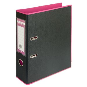 Реєстратор BUROMAX, А4, 70 мм, PP, рожевий/чорний