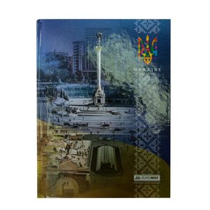 Notizbuch UKRAINE, A-5, 96 Blatt, kariert, TV. Kartoneinband, blau
