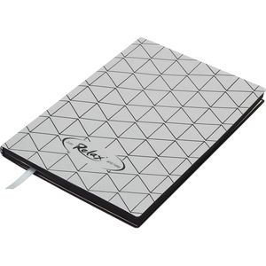 Business notebook RELAX A5, 96 sheets, line, artificial leather cover, silver