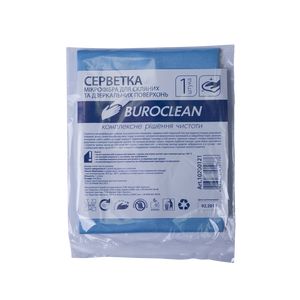 Paño de microfibra para cristales y espejos Buroclean 30x30