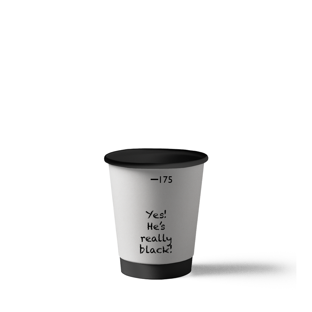 Printing on 175ml Black Double Layer Paper Cups