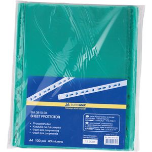 Carpeta de documentos A4+40μm, PROFESSIONAL, 100 uds., verde