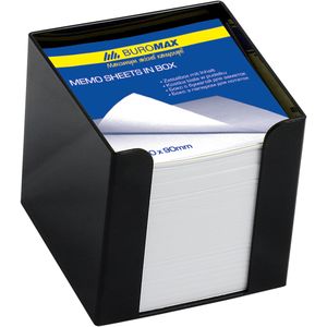 Box mit weißem Papier 90x90x90mm 1000l, schwarz