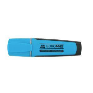 Текст-маркер флуоресцентний з гумовими вставками, синій