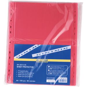 Dokumentenmappe A4+40µm, PROFESSIONAL, 100 Stk., rot