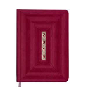 Diary dated 2019 MEANDER, A5, 336 pages, pink (raspberry)