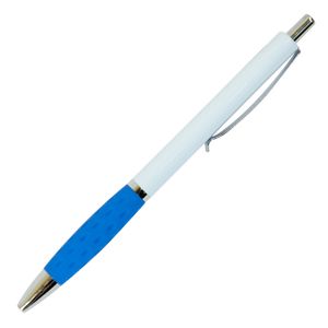 Ручка кулькова автоматична, 0,7 мм, синій грип, пише синім