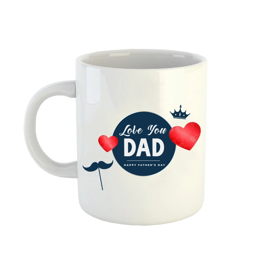 Чашка: С надписью Love You Dad, поздравление с Днем Отца